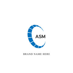 ASM logo. A S M design. White ASM letter. ASM, A S M letter logo design. Initial letter ASM linked circle uppercase monogram logo R letter logo vector design. 