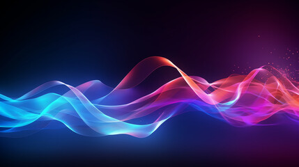 Naklejka premium light wavy flowing background. technology, digital, communication, 5G, science, music concept. 
