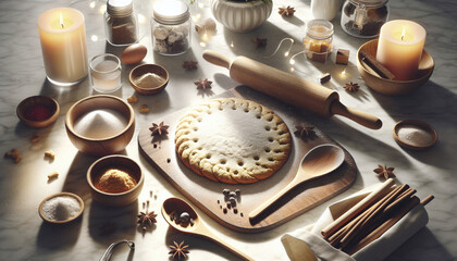 Frosted Cookie Recipe on Marble Kitchen Counter