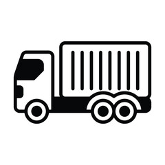 Trendy vector of cargo truck in modern design style