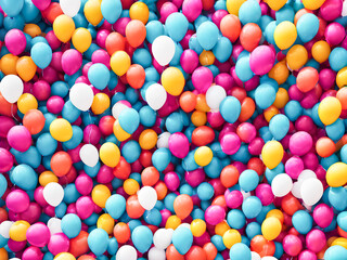 Fototapeta na wymiar Seamless pattern of colorful balloons.