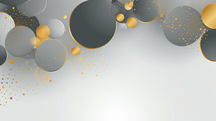 golden and grey circles. PowerPoint and webpage landing background.