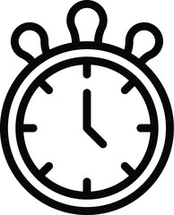 Walker pedometer icon outline vector. Running activity recorder. Footstep monitoring watch