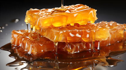 macrophoto of honeycombs
