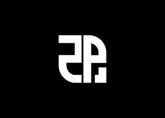 Monogram Letter ZP Logo Design vector template