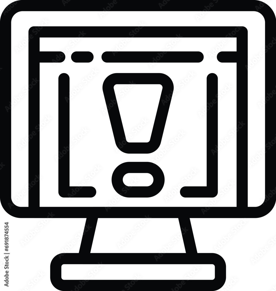 Poster website beta version icon outline vector. quality assurance testing. software test launch