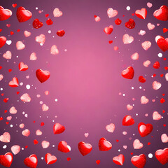 valentines background with hearts, generative AI