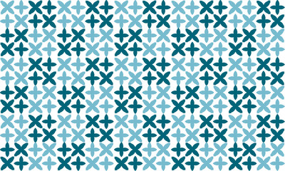 blue green plus cross seamless pattern with cross, X cross geometric repeat pattern subtle seamless blue and light blue background design on fabric printing or wallpaper or packing print checkerboard
