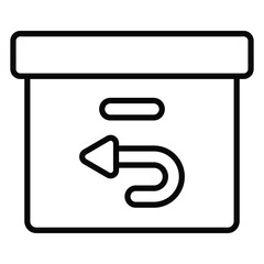 An amazing icon of return product in modern style, order return, parcel return