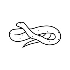 green tree python animal snake line icon vector. green tree python animal snake sign. isolated contour symbol black illustration