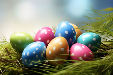 easter card, easter bunny with eggs, easter eggs and flowers, easter eggs in a basket, easter eggs and flowers on a white background, easter wall paper and background for social media