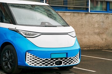 Electric delivery van. Battery electric minivan produced by German manufacturer based on the...