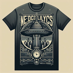 t shirt design with a label