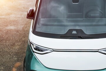 Electric delivery van. Battery electric minivan produced by German manufacturer based on the...