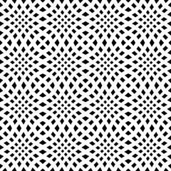 Abstract Seamless Geometric Op Art Black and White Pattern. - obrazy, fototapety, plakaty
