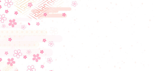 春をイメージした和柄の背景デザイン