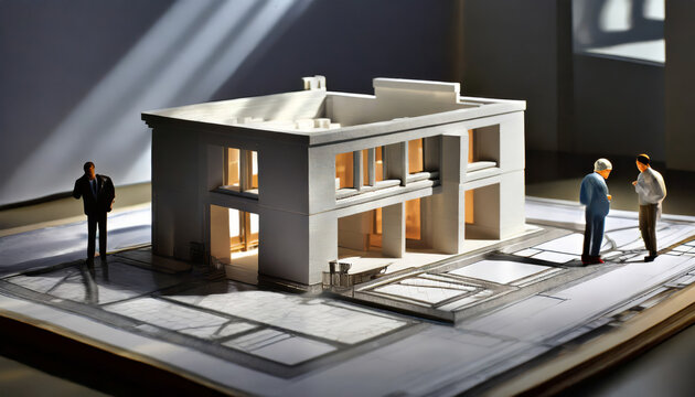 Architectural mock-up of the building.