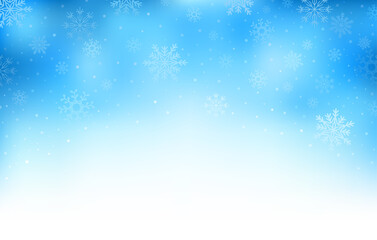 Beautiful falling snowflake background.  Winter background. Merry Christmas, seasonal concept.
