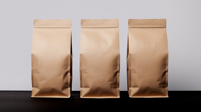 blank mockup of coffe beans product, minimalistic,