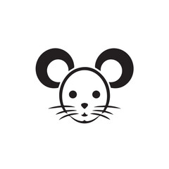 Mouse in cartoon, doodle style. Isolated 2d vector illustration in logo, icon, sketch style, Eps 10, black and white. AI Generative