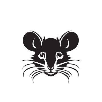 Mouse in cartoon, doodle style. Isolated 2d vector illustration in logo, icon, sketch style, Eps 10, black and white. AI Generative