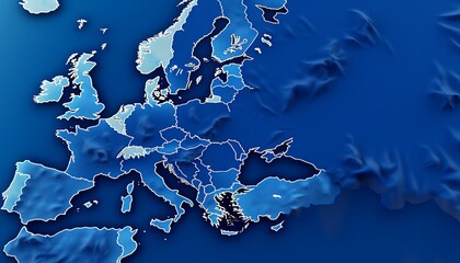 Europakarte - obrazy, fototapety, plakaty