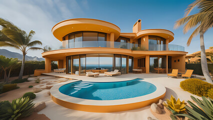 Fototapeta premium gelbe Villa
