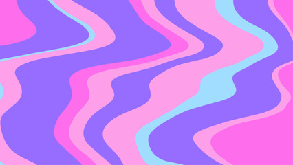 ピンクと紫と青の波状マーブル素材