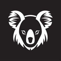 Koala in cartoon, doodle style. Isolated 2d vector illustration in logo, icon, sketch style, Eps 10, black and white. AI Generative