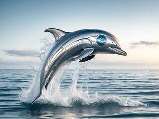 A dolphin designed as a robot