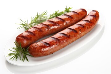 Grilled raw sausage traditional food