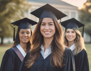 Portrait of a group of graduates