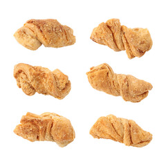 Spicy puff pastry isolated on transparent background	