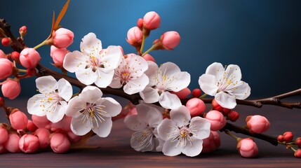 Flowering Plum Prunus Branch On Background, HD, Background Wallpaper, Desktop Wallpaper