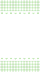 16:9 ブロックチェックなハートパターンフレーム⭐︎PNG