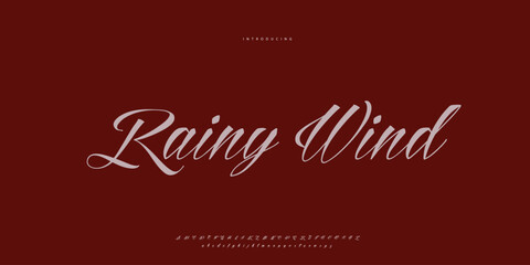 Abstract Fashion font alphabet. Minimal modern urban fonts for logo, brand etc. Typography Calligraphy typeface uppercase lowercase and number. vector illustration
