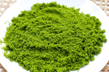 Wolffia globosa or swamp algae, water meal