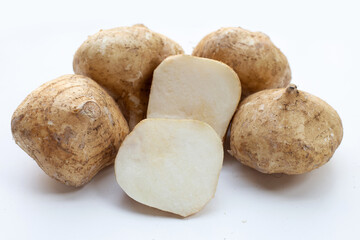 Fototapeta premium Mexican turnip or jicama or yam bean