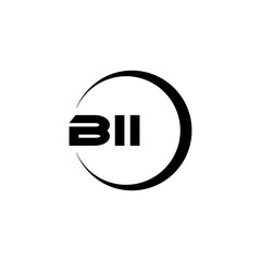 BII letter logo design with white background in illustrator, cube logo, vector logo, modern alphabet font overlap style. calligraphy designs for logo, Poster, Invitation, etc. - obrazy, fototapety, plakaty