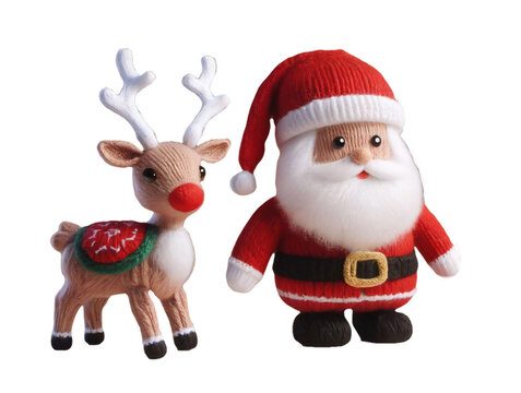 reindeer and santa claus isolated png