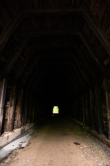 Fototapeta na wymiar King’s Hollow Tunnel on The Moonville Rail Trail in South Eastern Ohio