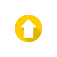 Upload arrow icon, arrow up icon isolated on transparent background