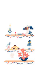 Fototapeta premium Cute xmas clip art