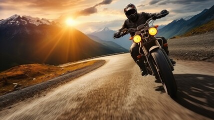 motocross rider on a motorcycle - obrazy, fototapety, plakaty
