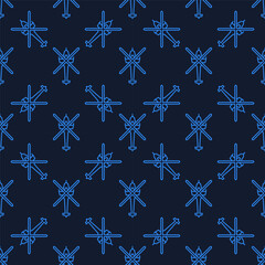 Military Helicopter vector concept blue line seamless pattern