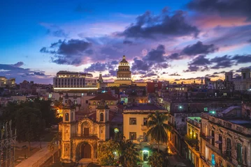 Poster skyline of Havana (Habana), capital of Cuba © Dimitrie