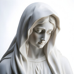 The Virgin Mary marble statue 