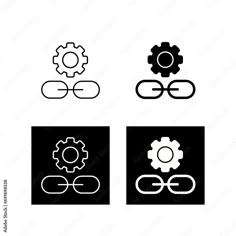 Poster link setting vector icon