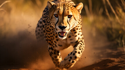 A beautiful cheetah running