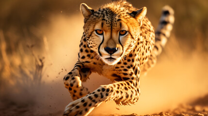 A beautiful cheetah running